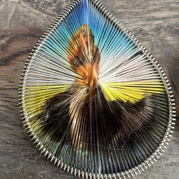 Silk Thread Hawaiian Luau Dancer Dangle Drop Statement Earrings - Picture 3 of 5